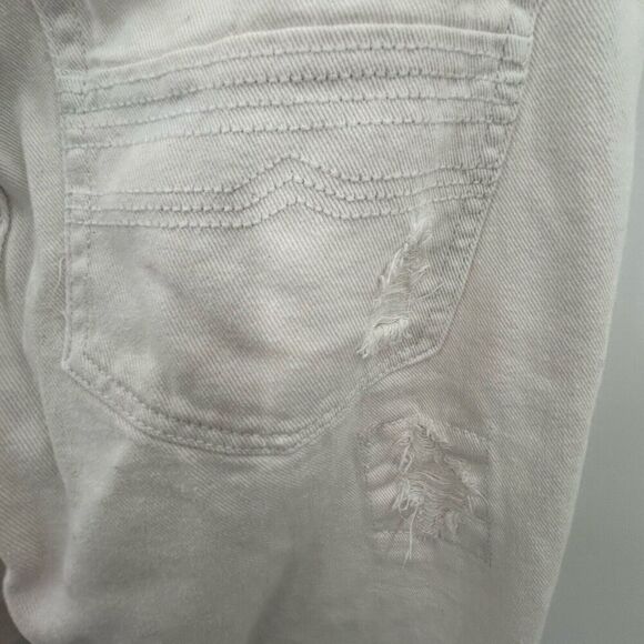 Brooklyn Express White Distroyed Distressed Jeans Size 36x30 Mens - Picture 9 of 12